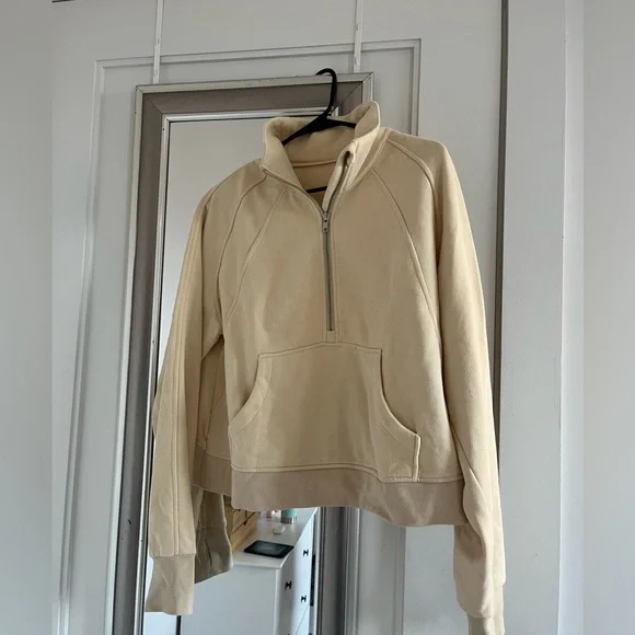 Beige women’s quarter zip - Picture 1 of 2
